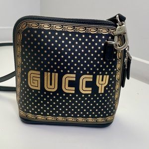 Gucci X Sega Leather Mini GUCCY Star Dome Crossbody Bag